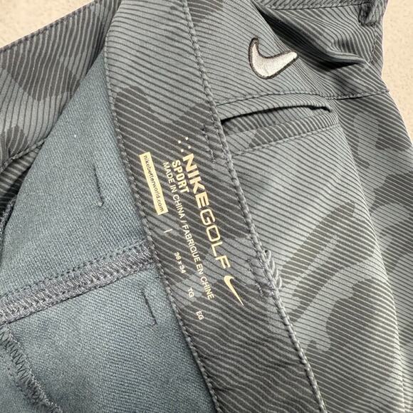 Nike Golf Pants men's 38x34 Gray Camo Sport Performance Camouflage Chino Flex - Picture 9 of 10